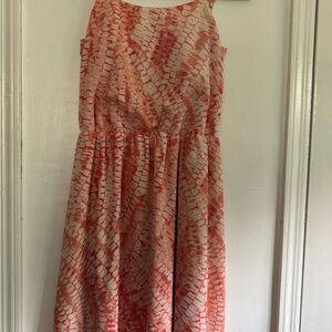 Calvin Klein Jeans Red and White Midi Dress